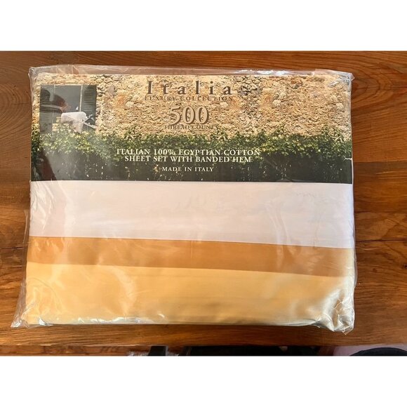 Sferra Italia Luxury Collection 500 Thread Count Egyptian Cotton King Sheet Set - Picture 1 of 3